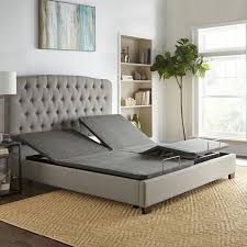 Shop Sleep Sync Split King Upholstered 08 Adjustable Bed Frame Base With Wireless Remote On Sale F In 2020 Adjustable Bed Frame Adjustable Bed Base Adjustable Beds