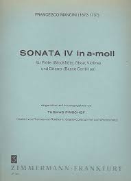 Frankfurt am main, berger str. Sonata Iv A Moll From Francesco Mancini Buy Now In The Stretta Sheet Music Shop