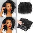 Amazon.com : Kinky Curly Clip In Hair Extensions for Black Women ...