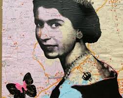 Chill Mit Elizabeth Kunst Malerei Queen England Könogin Lacaluna Acrylbild  Dekoration Geschenk