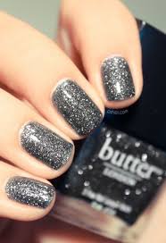 Black And Silver Glitter Nails Nouveautes Butter London Gobsmacked Scouse Lovely Jubbly Trendy Nails Sparkly Nails Nail Polish