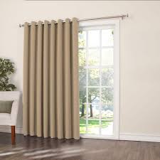 Sun Zero Taupe Gregory Room Darkening Grommet Top Patio Panel 100 In W X 84 In L 44021 The Home Depot Patio Door Curtains Patio Doors Sliding Patio Doors