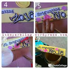 Kertas karton untuk menggambar pola. Tutorial Decoupage Membuat Nomor Rumah Just A Little Inspiration