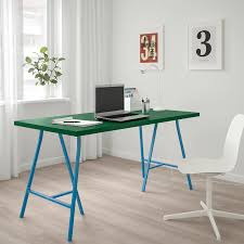 Linnmon Lerberg Table Green Blue 150x75 Cm Ikea Ikea Lerberg Ikea Ikea Table