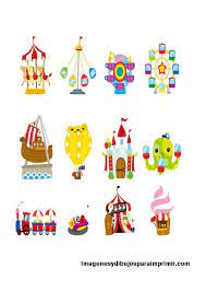 Pinta este dibujo con tus colores favoritos. Atracciones De Feria Para Imprimir Carnival Decorations Kids Rugs Cards