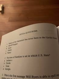 Oct 03, 2021 · trivia question: See If You Can Catch The Mistake On The 1st Trivia Question In This Stranger Things Quiz Book That I Bought Strangerthings
