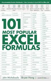 101 Most Popular Excel Formulas E Book In 2020 Microsoft Excel Formulas Microsoft Excel Tutorial Excel Tutorials