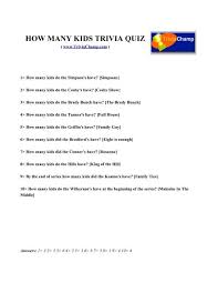 Mike, carol, greg, marcia, peter, jan, bobby, and cindy— these unforgettable names made up the brady bunch. How Many Kids Trivia Quiz Trivia Champ