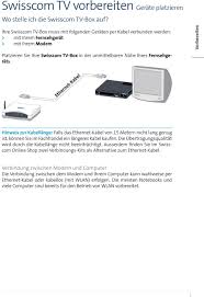 Swisscom modem router wlan hotspot. Swisscom Tv Einrichten Swisscom Tv Box Und Verkabelung Pdf Kostenfreier Download