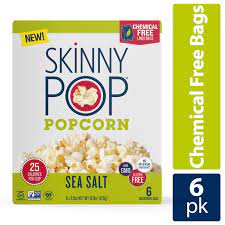 Skinnypop Sea Salt Microwave Popcorn Gluten Free 6 Ct 2 8 Oz Walmart Com