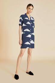 Amika Reverie Silk Crepe De Chine Shirt Dress