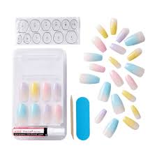 Ingredients reviewed for kiss gel fantasy ready to wear gel nails to be hypoallergenic and free of fragrance, gluten, coconut, nickel, and preservatives. Buy Kiss Gel Fantasy Ready To Wear Press On Gel Nails It S Destiny Long Multi Colored Pastel Tips Nail Kit With 24 Mega Adhesive Tabs Pink Gel Glue Manicure Stick Mini File And 28 Fake Nails