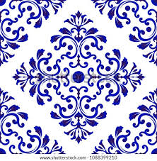 Browse through our extensive collection of mosaic designs and find the perfect floral tile patterns for your space. Vector Images Illustrations And Cliparts Wallpaper In Baroque Style Damask Floral Background Flower Ornament Blue And White Vases Simple Decoration Art Ceramic Tile Pattern Seamless Vector Chinese Machine Hqvectors Com