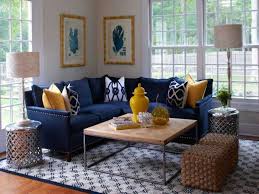 Image Result For Gray Navy Yellow Living Room Blue Living Room Decor Blue Sofas Living Room Blue Sofa Living
