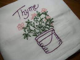 See more ideas about kitchen hand towels, sewing clothes, hand towels. Dish Tea Towel With Herb Garden Design Hand Embroidery Flour Etsy Hand Embroidery Designs Embroidery Designs Herb Embroidery