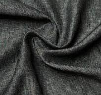 Heather Charcoal Linen Woven Fabric - 140 GSM