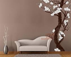 Plum Blossom Tree Wall Decal Large Wall Murals Corner Cherry Blossom Tree Wall Art Hand Painted Sty Vinyl Tree Wall Decal Large Wall Murals Tree Wall Decal