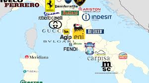 Above you have a geopolitical map of italy with a precise legend on its biggest cities, its road network, its airports, railways and waterways. Map Of Most Valuable Italian Brands Vivid Maps