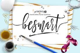 Exotic, elaborate and very attractive, poem script contains plenty of variations on each letter and comes with hundreds of calligraphic ornaments. Be Smart Script 26055 Script Font Bundles