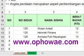 © © all rights reserved. Contoh File Raport Penilaian K13 Paud Terbaru