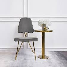 Artus Gold Dining Chair Grey Velvet Gold Dining Chairs Dining Chairs Chair