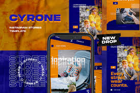 Providing up to date profile picture and cover photo sizes out of the box. Cyrone Instagram Stories Template In Social Media Templates On Yellow Images Creative Store