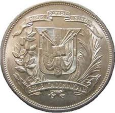 Periódicos diarios de la república dominicana. Munze 1 Peso Dominikanische Republik 1937 Today Peso Dominicano Circulation Wcc Km22