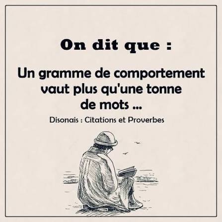Cette citation nous rappelle avec sagesse que nos actions ont un impact  bien plus profond que nos paroles. Elle nous encourage à agir avec  intégrité et bienveillance, car ce sont nos gestes