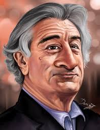 The form was created by english speakers out of a mistaken belief that de niro is latin the funny part of this is, de niro has that signature smile on his face that is so recognizable. Robert Deniro Celebrity Caricatures Caricature Funny Caricatures