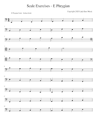 Scale Exercises - E Phrygian Sheet Music for Piano (Solo) easy |  MuseScore.com