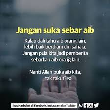 Apa yang penting, hormat dan jangan membelakangkan orang tua. Nakbebel Berdiam Diri Lebih Baik Dari Sebarkan Aib