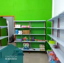 Rak buku dengan lapisan papan kayu ini bisa kamu buat saat awal membuat lemari. Jual Rak Toko Kelontong Harga Murah Kota Surabaya Rak Supermarket Sintech Tokopedia