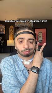 I drew Sabrina Carpenter in South Park style! Who's your favorite singer?  #sabrinacarpenter #southpark #art #drawing #digitalart