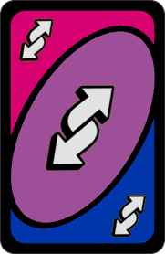 It is very similar to the games crazy eights and uno®, it's basically uno® played with a normal deck. My Own Take On The Bisexual Uno Reverse Card Bisexual