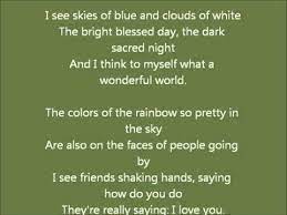 What A Wonderful World By Louis Armstrong What A Wonderful World Wonders Of The World Learn English