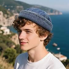 Croogo Beanie Docker Cap Brimless Skull Cap Denim Retro Worker Hat Rolled  Cuff Harbour Hat No Visor Sailor Hats, Gd59, One size : Amazon.co.uk:  Fashion