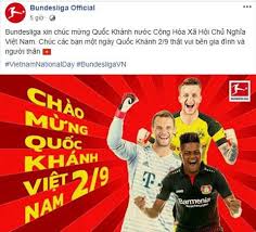 It is the country's national day. Bundesliga Chuc Má»«ng Ngay Quá»'c Khanh Viá»‡t Nam