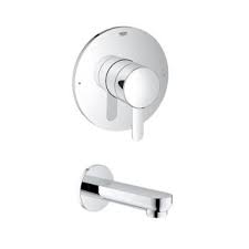 With vintage opulence, this will complete your refined bathroom decorum with the help of its premium oil rubbed bronze finish and traditionally styled handheld shower. Grohe Grflx Pb202000 Starlight Chrome Cosmopolitan Wall Mounted Bathtub Faucet With Faucet Spout Rough In Valve Included Faucetdirect Com