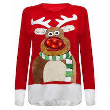 Puis, assembler les petits côtés. Nez Rouge Qui Brille Rodolphe Le Renne Pull De Noel Pour Femme