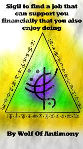 Sigil To Find A Job That Can Support You Financially That You Also Enjoy Doing Sigil Magic Wiccan Spell Book Magick Symbols