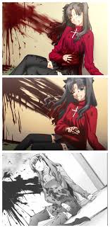 That Rin Scene In Fate Route Comparision Vn Anime Manga Fatestaynight Like its preceding counterpart, the story is set in fuyuki city. that rin scene in fate route