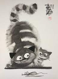 laszlo tibay qui sera le plus rapide catawiki illustratie kat kattenkunst katten tekening coloriage de mot art