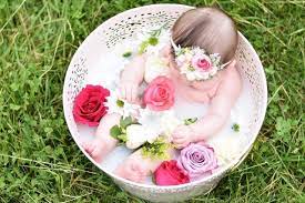 This is why milk bath for baby or maternity photography is so popular. Baby Girl Spring Time Milk Bath Baby Bath Girl Milk Spring Springbabypictures Time Baby Milk Bath Milk Bath Photography Spring Baby Pictures