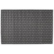 Fir teppich nude, 70 x 300cm. Outdoor Teppich Aus Kunststoff 120x180 Schwarz Weiss Kamari Maisons Du Monde
