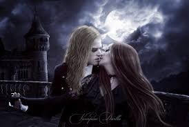 Sim, eu sei q esse nao eh meu. The Kiss Of The Vampire By Vampiredarlla On Deviantart Vampire Love Gothic Fantasy Art Vampire