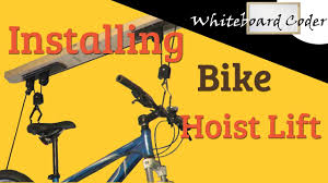 Lifts bikes up and out of the way ideal for garages with ceilings up to 12'. Installing Garage Bike Lift Hoist Rad Youtube