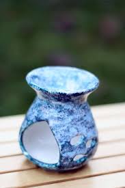 Hand Painted Ceramic Wax Warmer Oil Burner Large Nature Etsy Hand Painted Hand Painted Ceramics Wax Warmer