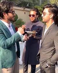Feroze Khan, Asim Azhar, and Ahad Raza Mir at an event. #FerozeKhan #AsimAzhar #AhadRazaMir #Actor #Singer #Celebrity | By Drama Film Review DRFFacebook