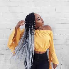 Black And Gray Ombre Braids Shades Of Gray Ombre Box Braids Braids For Black Hair Cool Braid Hairstyles Box Braids Hairstyles