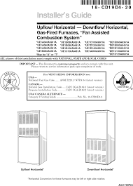 Trane Furnace Heater Gas Manual L0810524